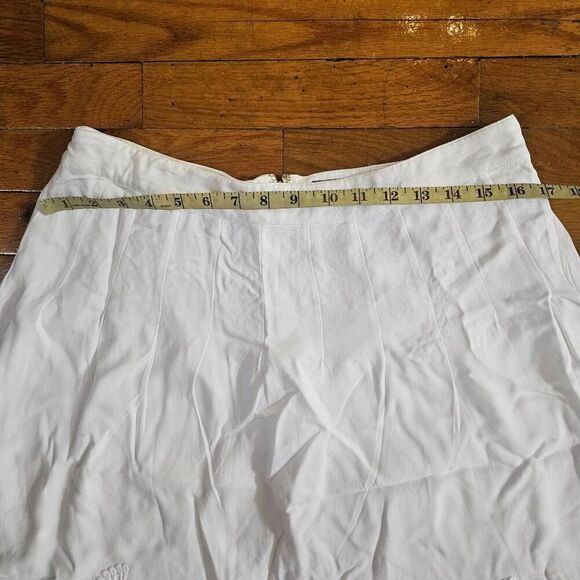 Karl Lagerfeld A Line Embroidered Skirt Size 10 White - Picture 4 of 8